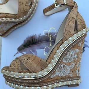 ✨NEW✨Jessica Simpson 'Ahnika' Ankle Strap Platform Wedge Size 6.5